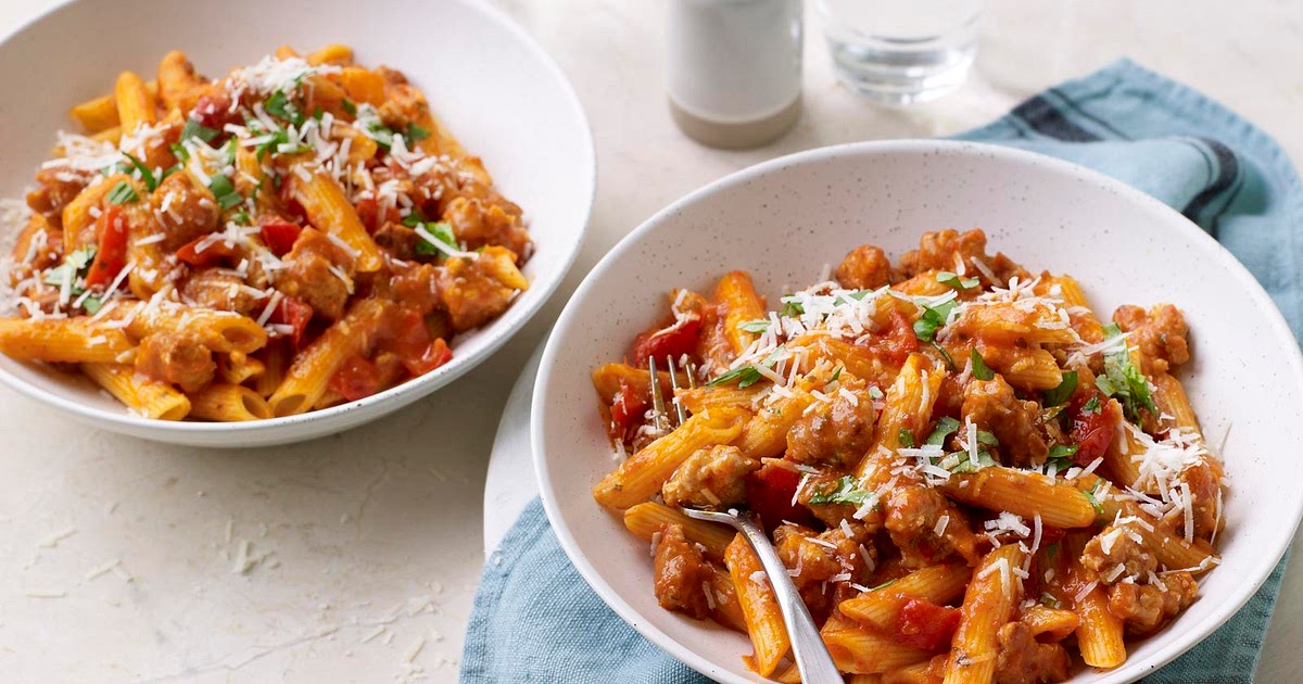 5-ingredient sausage pasta Recipe | Samsung Food App