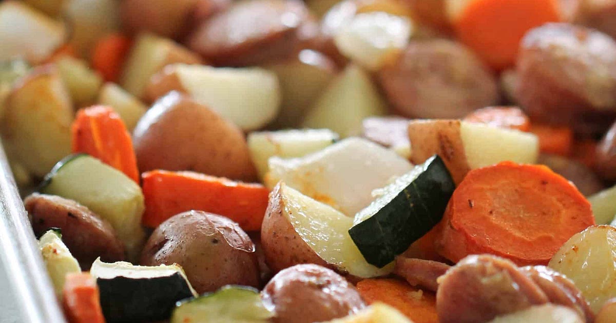 Sheet Pan Chicken Sausage and Vegetables Recipe | Samsung Food App