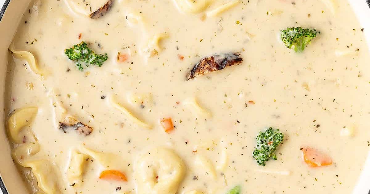 Chicken Alfredo Tortellini Soup Recipe | Samsung Food App