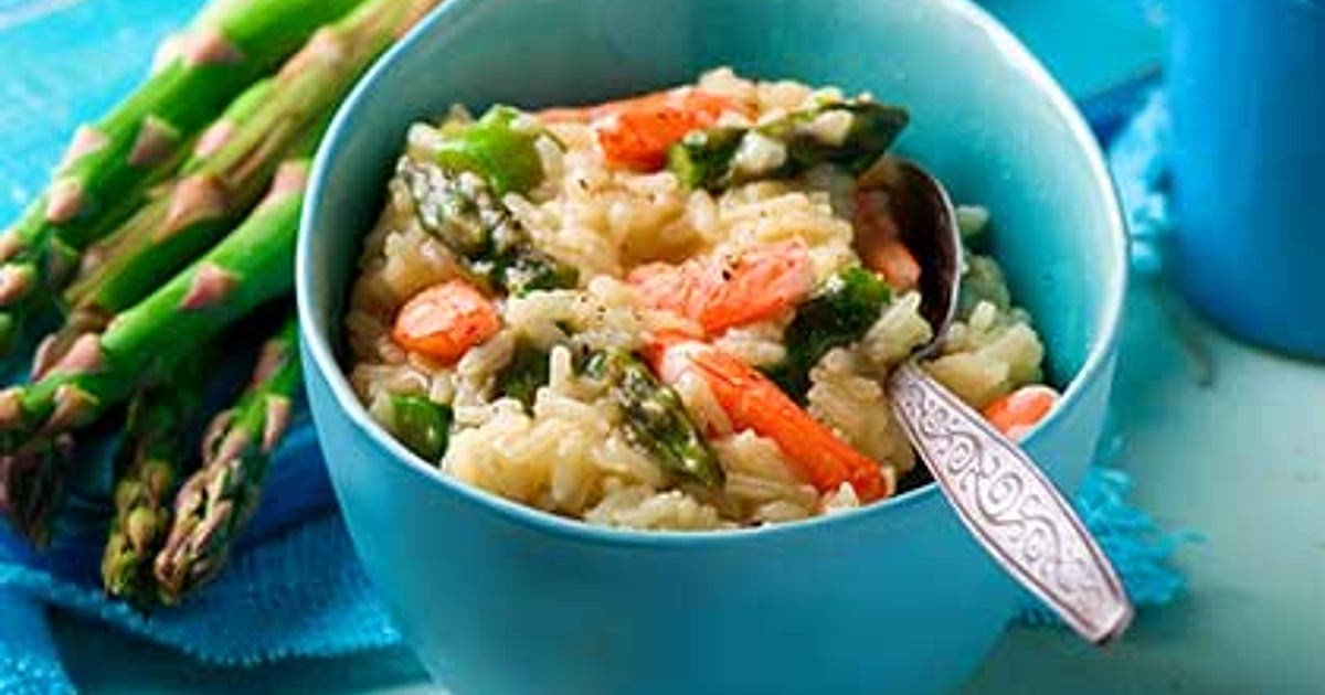 Asparagus and Shrimp Risotto Recipe | Samsung Food App