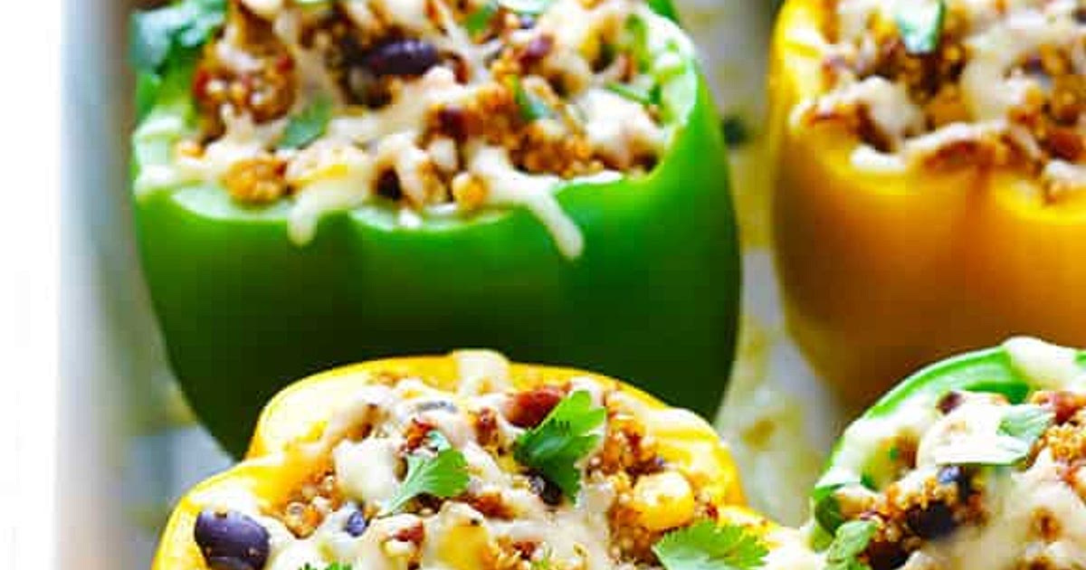 5-Ingredient Mexican Quinoa Stuffed Peppers Recipe | Samsung Food App