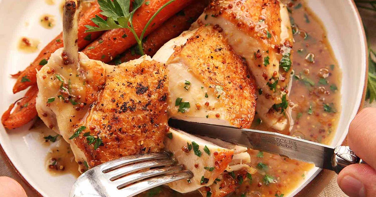 Easy Pan-Roasted Chicken Breasts With Bourbon-Mustard Pan Sauce Recipe | Samsung Food App