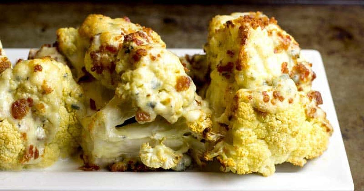 Roasted Cauliflower with Blue Cheese Sauce & Bacon Recipe | Samsung Food App
