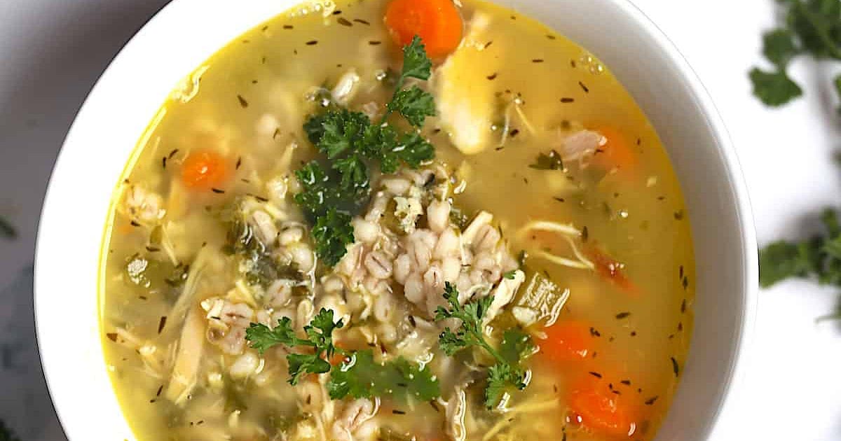 Instant Pot Chicken Barley Soup Recipe | Samsung Food App
