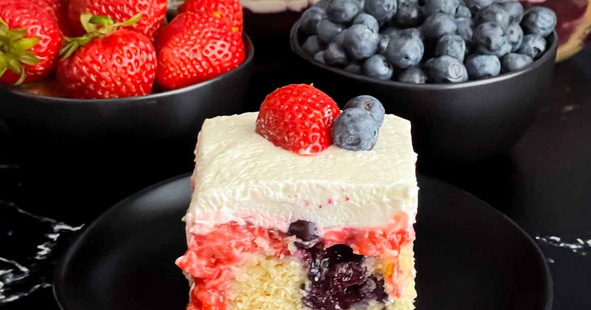 Berry Poke Cake Recipe | Samsung Food App