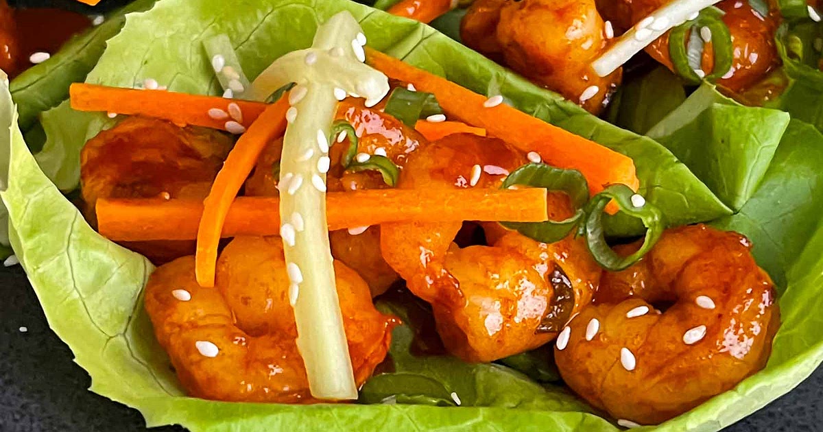 Gochujang Shrimp Lettuce Wraps Recipe | Samsung Food App