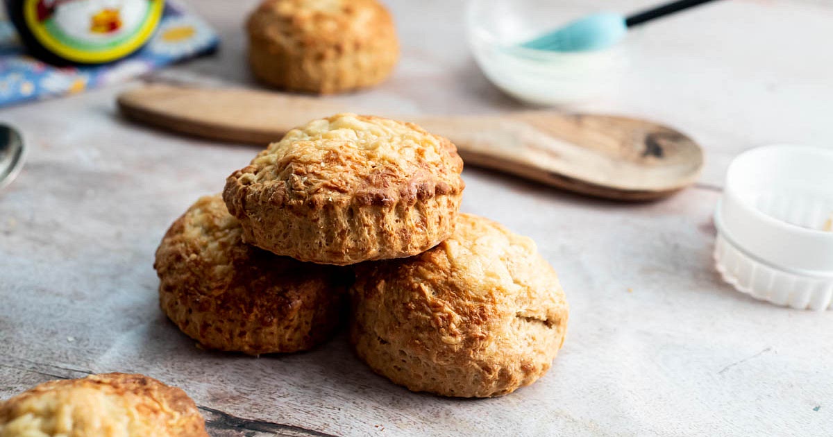 Easy Cheddar Cheese and Marmite Scones Without Egg Recipe | Samsung Food App
