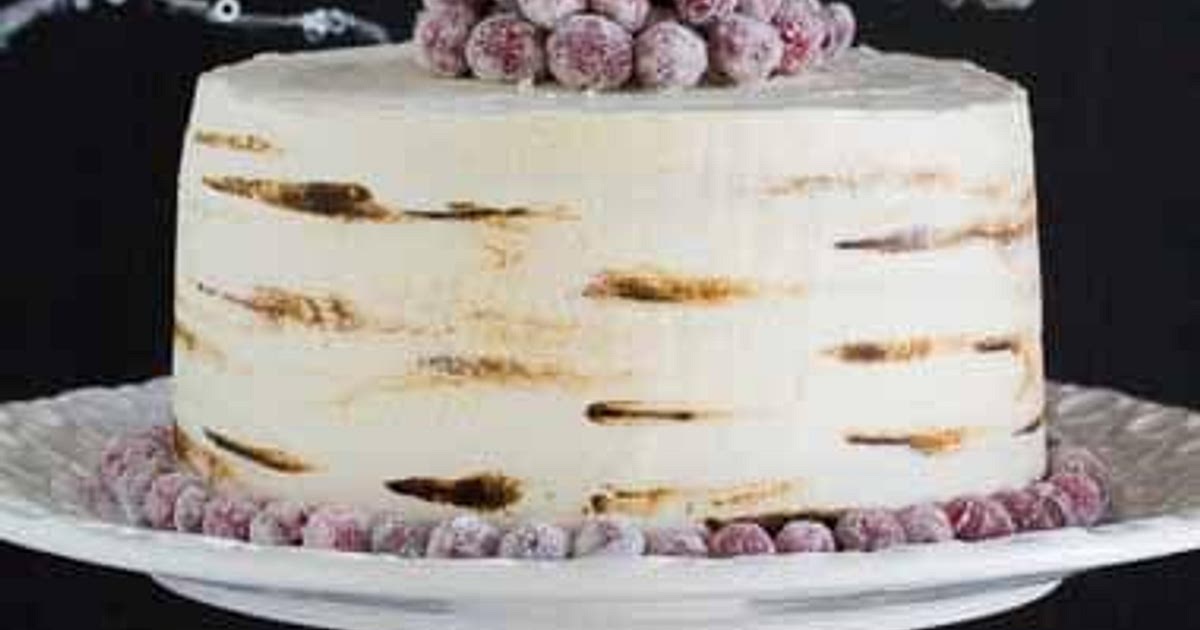 White Chocolate Red Velvet Cake with Sugared Cranberries Recipe | Samsung Food App