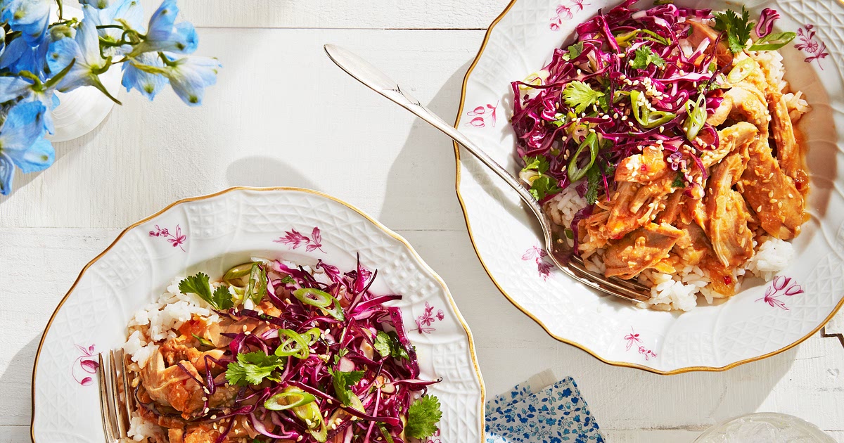 Gingery Slow Cooker Chicken with Cabbage Slaw Recipe | Samsung Food App