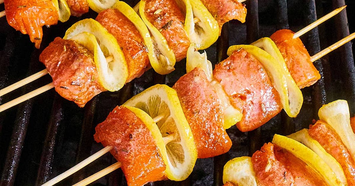 Blackened Grilled Salmon Skewers Recipe | Samsung Food App