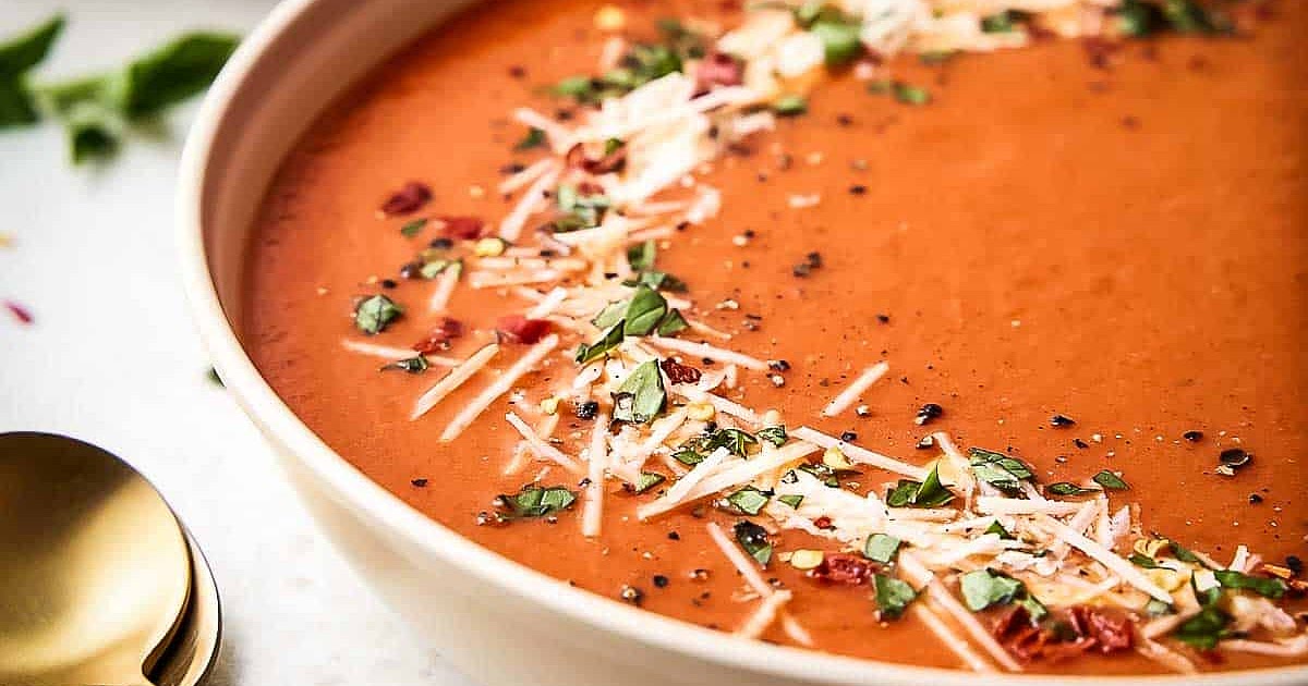 Roasted Red Pepper Soup Recipe | Samsung Food App