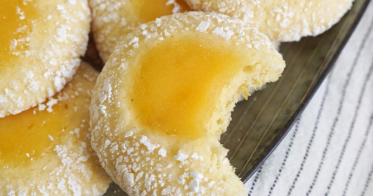 Easy Lemon Curd Crinkle Cookies Recipe | Samsung Food App