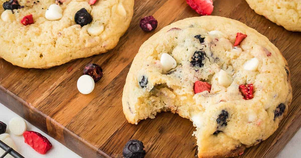 Red White and Blue Cream Cheese Cookies Recipe | Samsung Food App