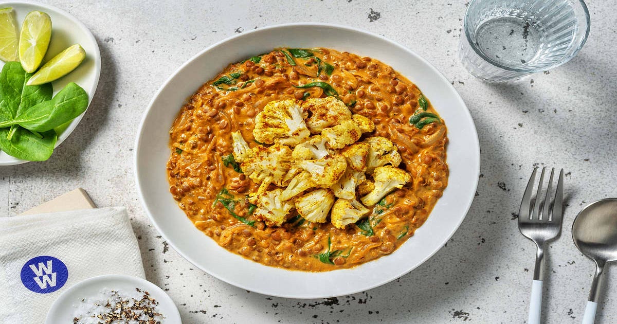 North Indian Style Cauliflower & Lentil Dal with Caramelised Onion and ...