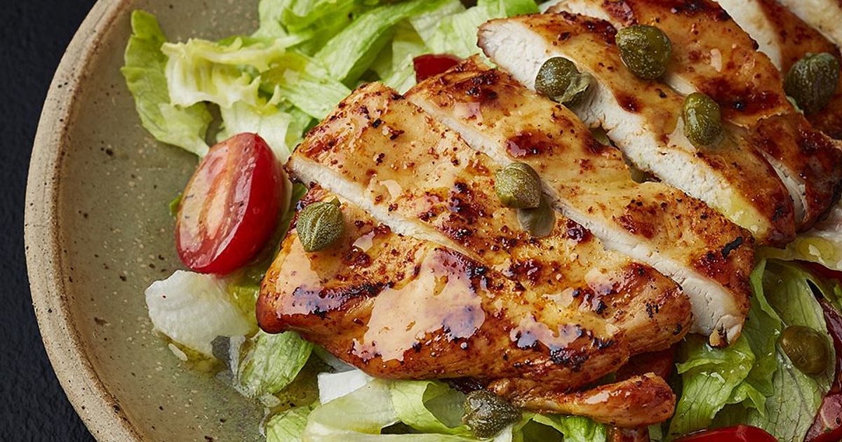 Air fryer chicken breast salad Recipe | Samsung Food App