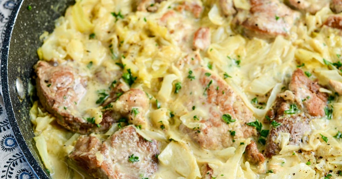 Creamy Garlic Pork with Cabbage Recipe | Samsung Food App