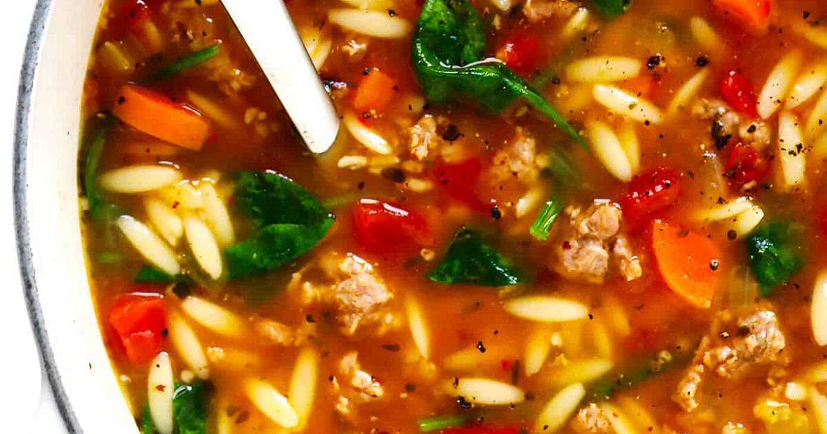 Italian Sausage and Orzo Soup Recipe | Samsung Food App