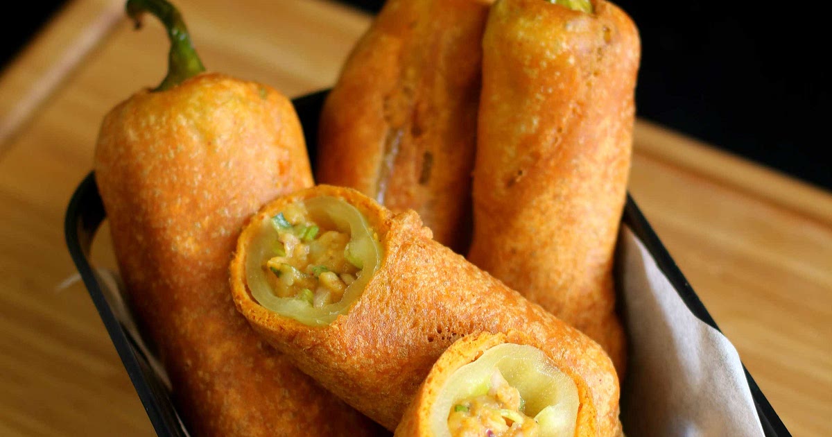stuffed mirchi bajji recipe | stuffed menasinakai bajji | milagai bajji recipe Recipe | Samsung Food