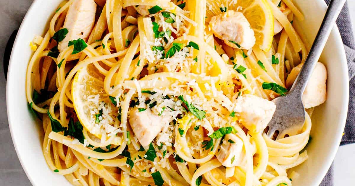 Lemon Garlic Chicken Pasta Recipe | Samsung Food App
