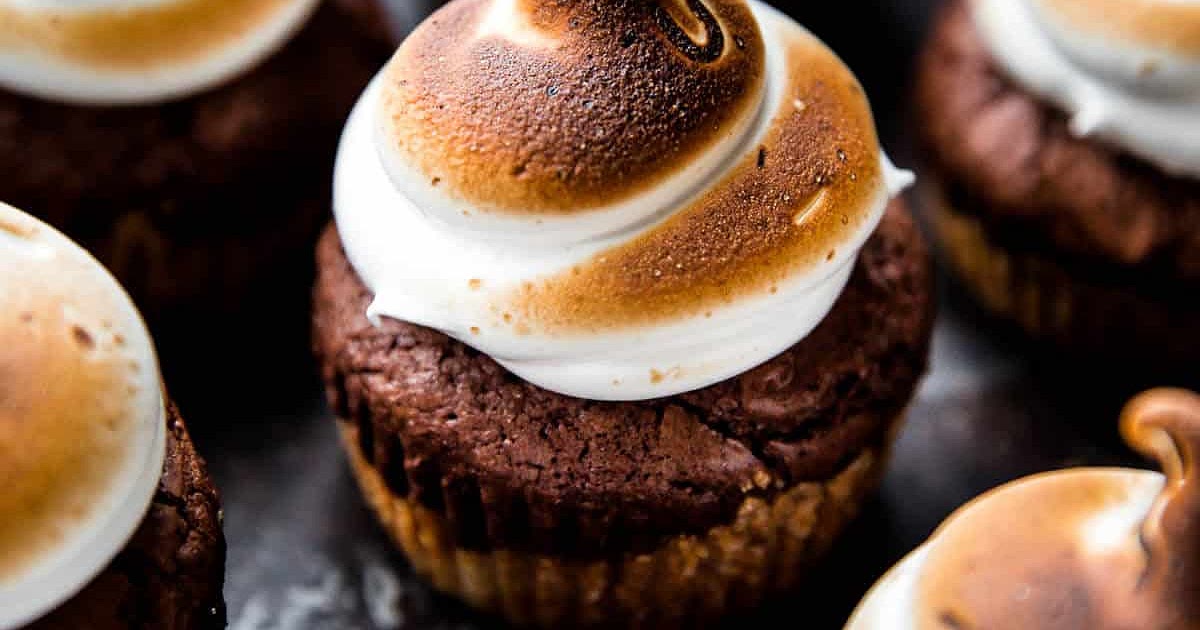 S'mores Brownie Cupcakes Recipe | Samsung Food App
