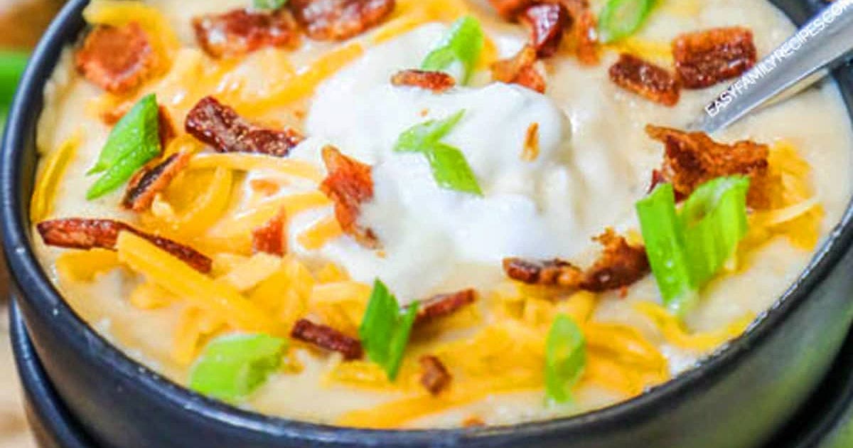 Crock Pot Loaded Baked Potato Soup Recipe | Samsung Food App