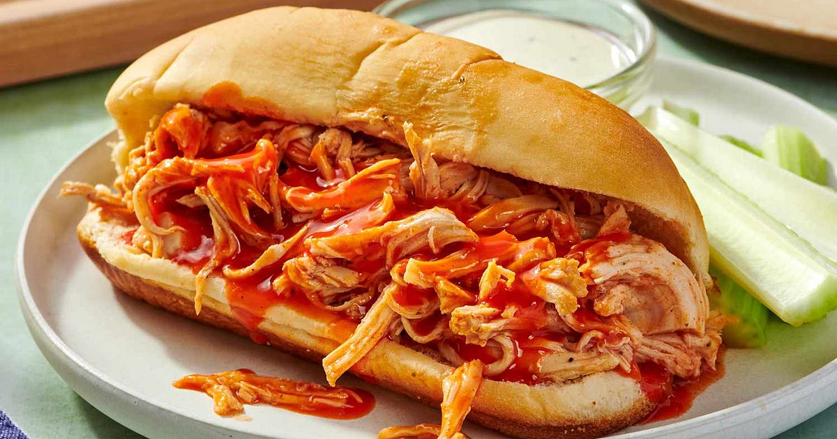 Slow Cooker Buffalo Chicken Sandwiches Recipe | Samsung Food App