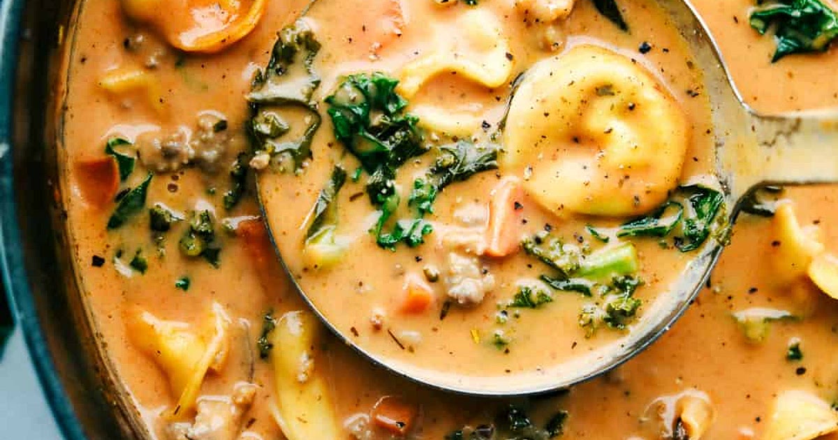 Creamy Sausage Tortellini Soup Recipe | Samsung Food App