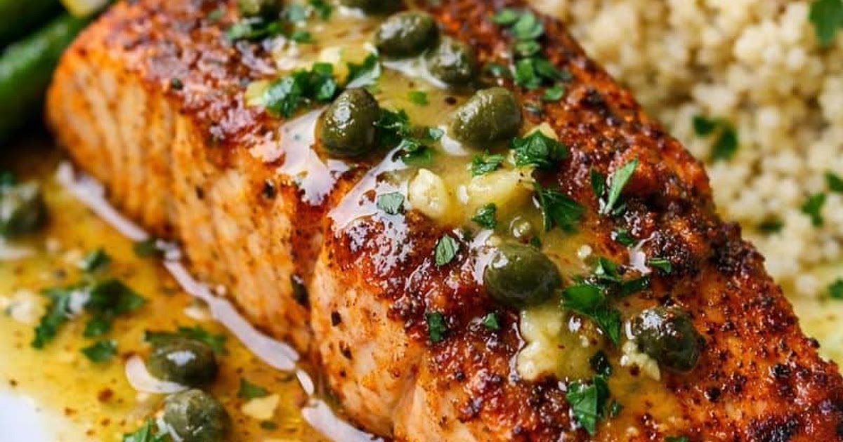 Baked Cajun Salmon with Lemon Butter Sauce Recipe | Samsung Food App