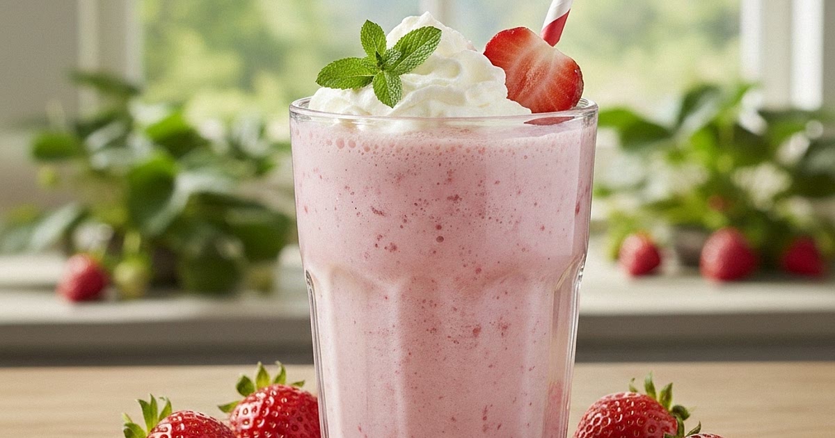 Strawberry milkshake with ice cream Recipe | Samsung Food App