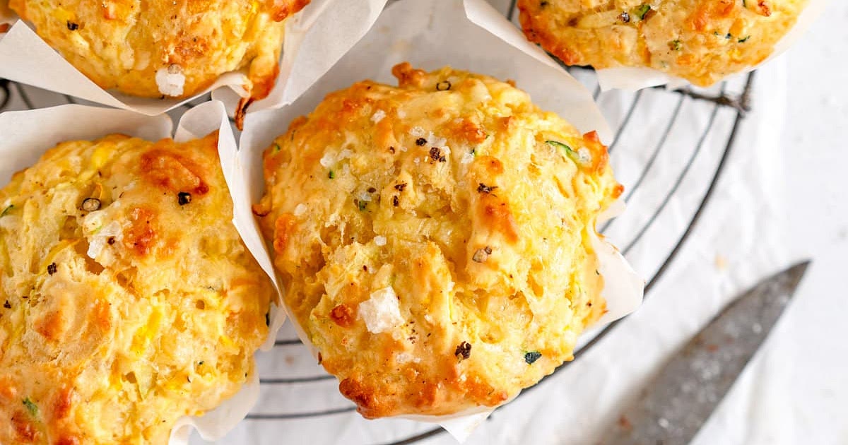 30 Minute Cheesy Zucchini Muffins Recipe | Samsung Food App