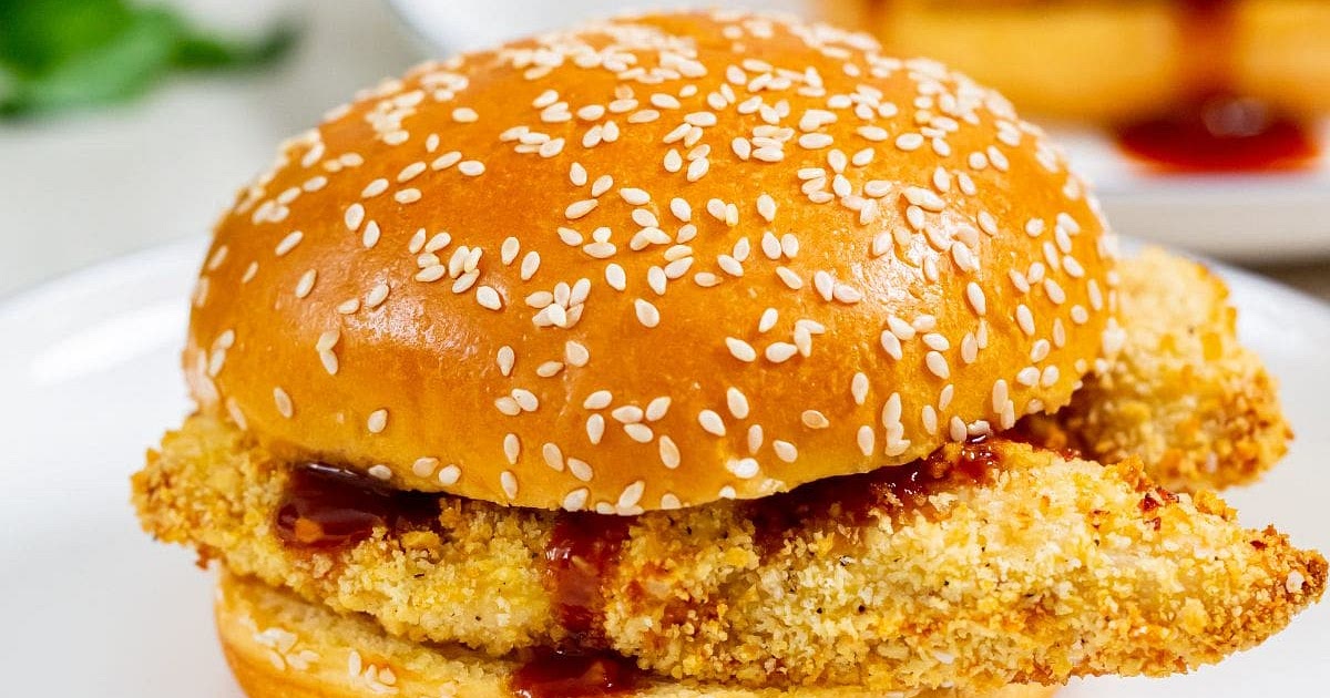 Air Fryer Katsu Chicken Sandwich Recipe | Samsung Food App