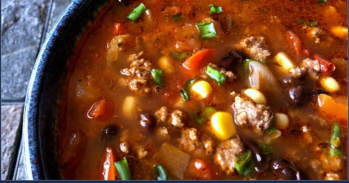 Easy Chipotle Taco Soup with Ground Beef Recipe | Samsung Food App