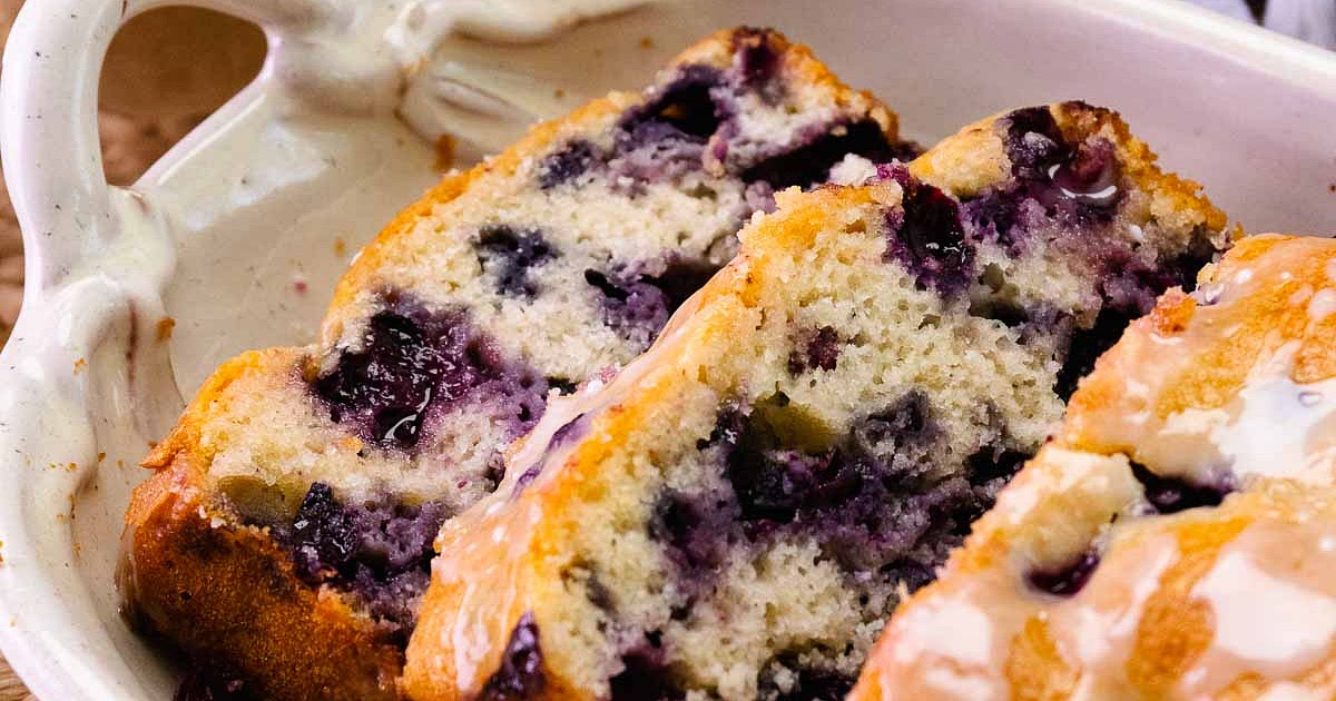 Blueberry Bread With Lemon Glaze Recipe | Samsung Food App