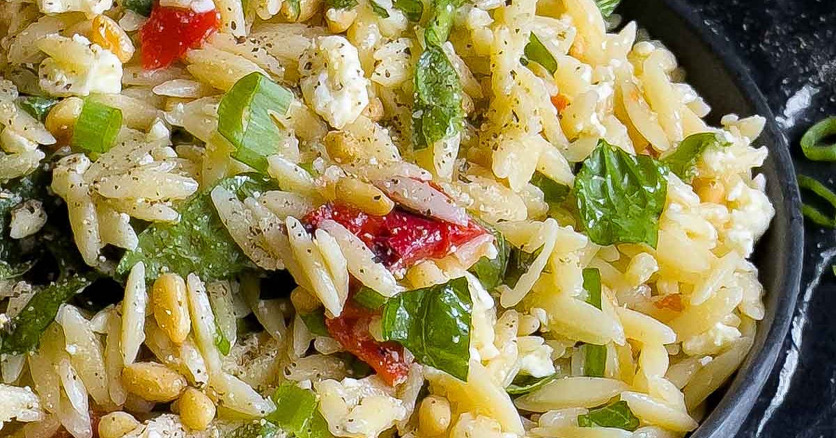 Spinach and Feta Orzo Salad Recipe | Samsung Food App