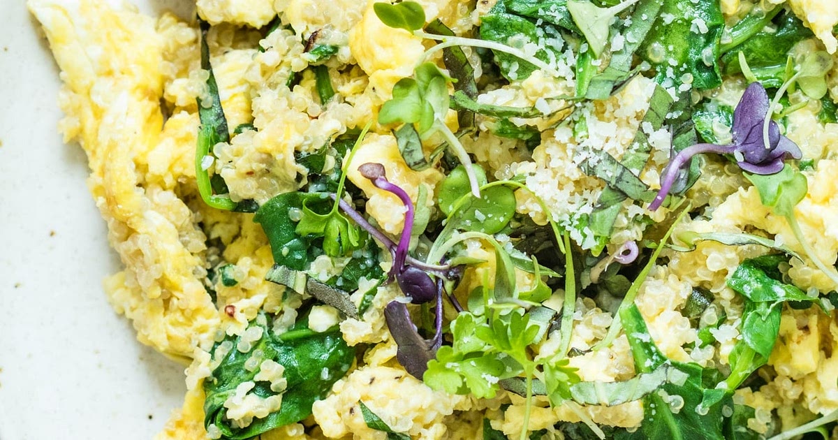 High Protein Healthy Egg Scramble with Quinoa Recipe | Samsung Food App