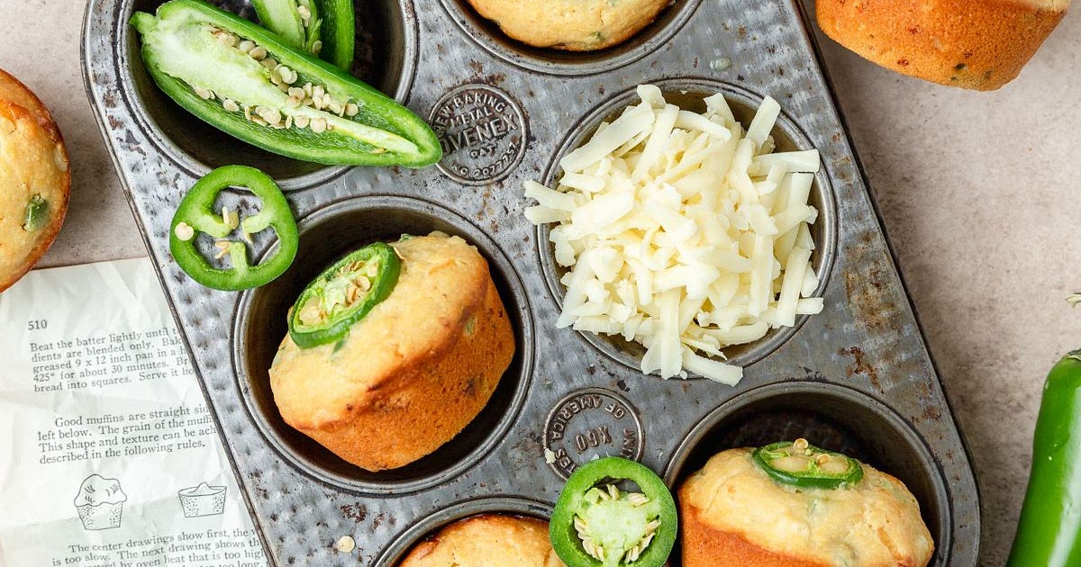 Jalapeno Cheddar Cornbread Muffins Recipe | Samsung Food App