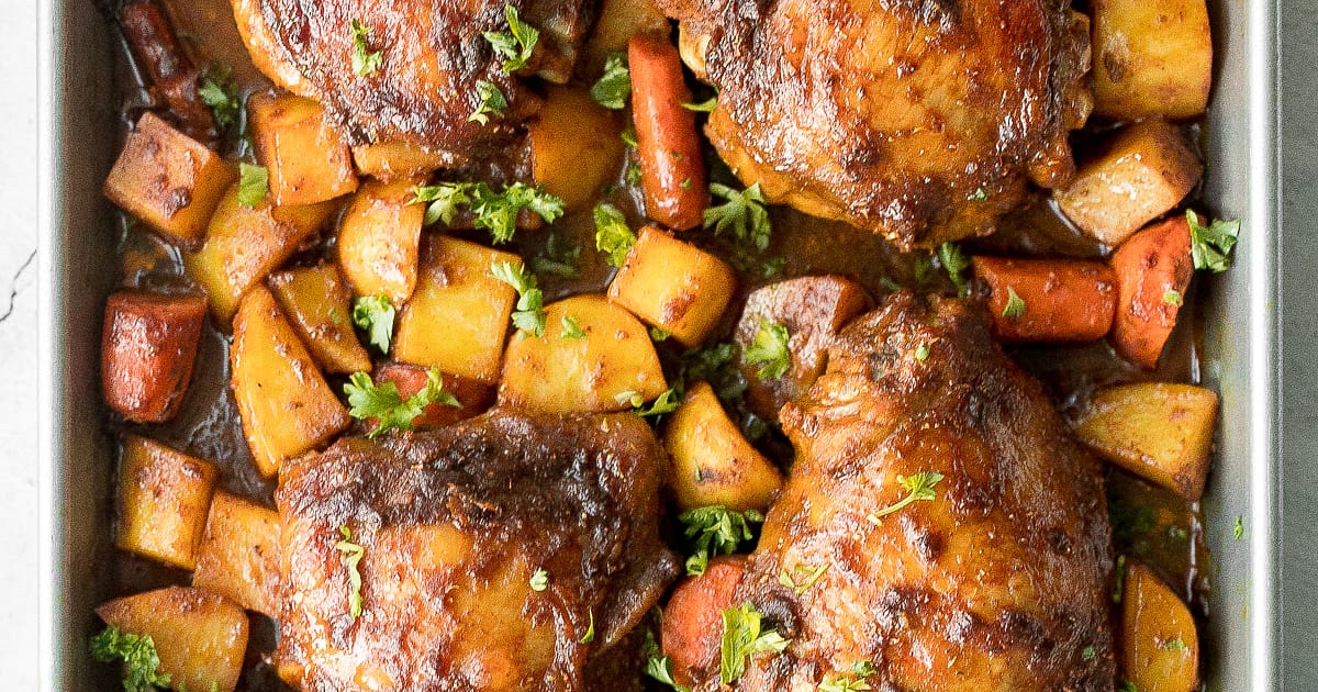 Sheet Pan Curry Chicken and Vegetables Recipe | Samsung Food App