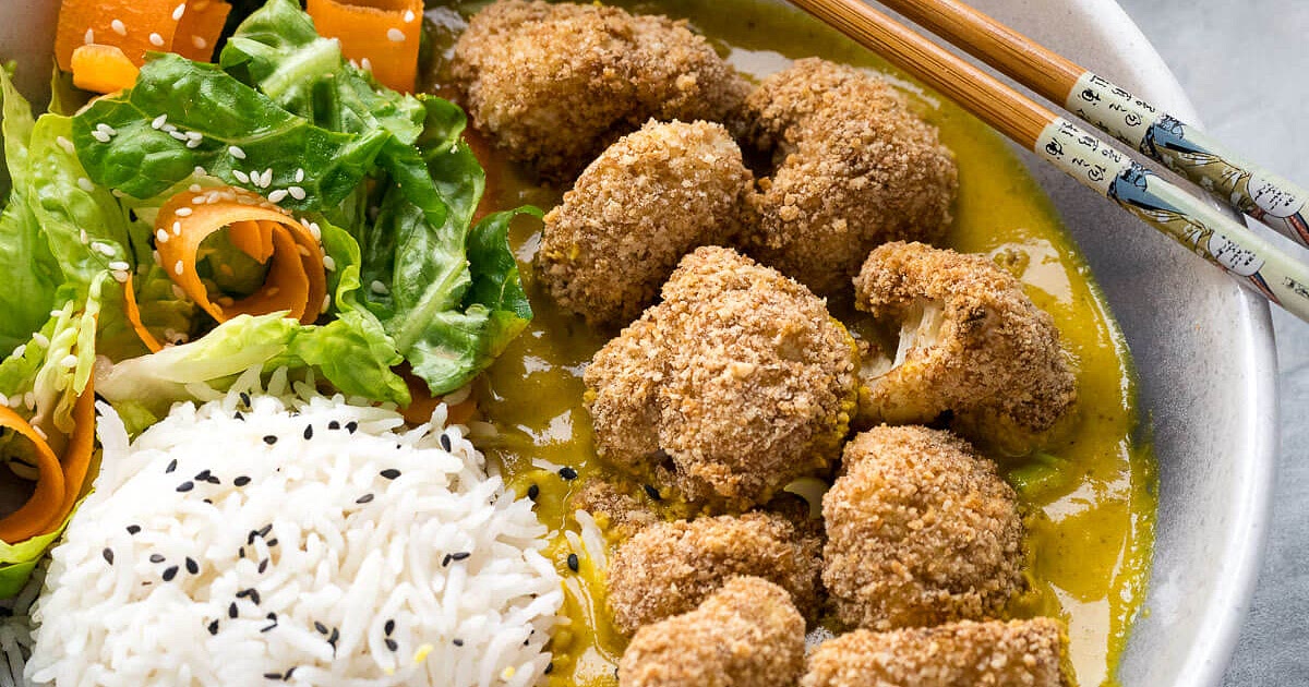 Katsu Curry with Cauliflower Nuggets Recipe | Samsung Food App