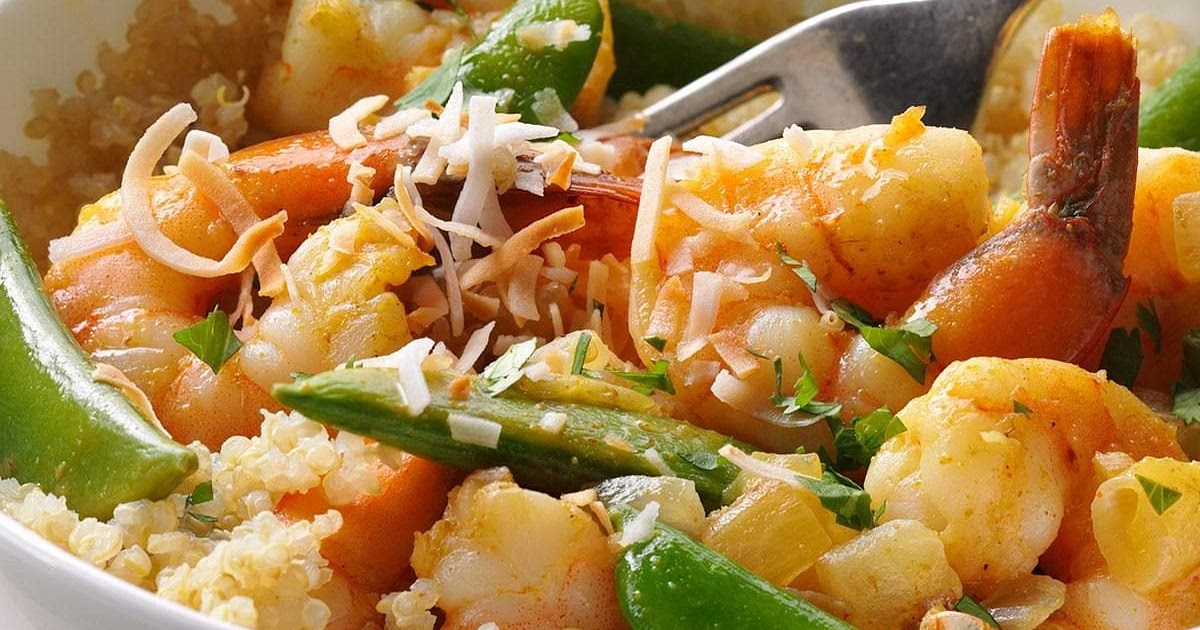 Spicy Coconut Shrimp with Quinoa Recipe | Samsung Food App