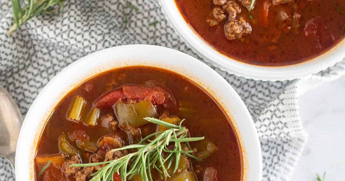 Keto Hamburger Soup Recipe | Samsung Food App