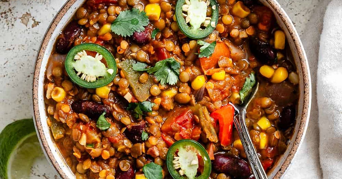 Lentil Bean Chili Recipe | Samsung Food App