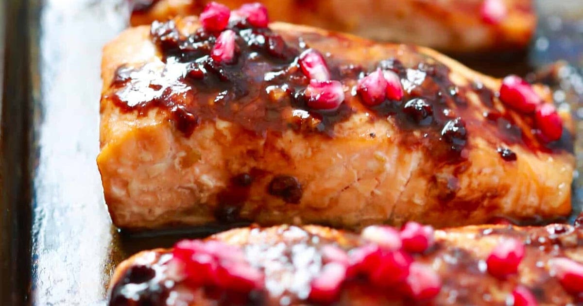 Pomegranate Glazed Salmon Recipe | Samsung Food App