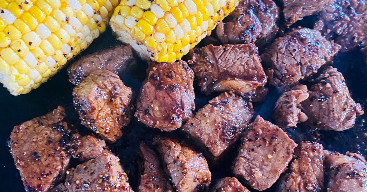 Blackstone Steak Bites and Corn Recipe | Samsung Food App