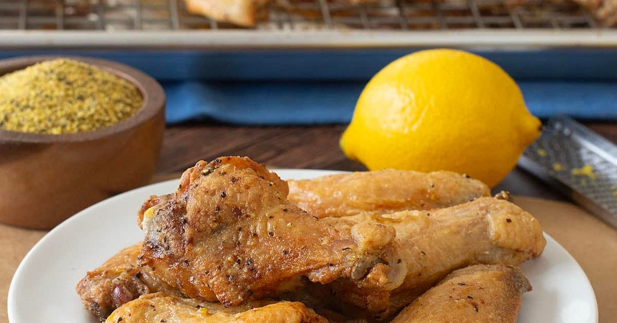 Zesty Baked Lemon Pepper Chicken Wings Recipe | Samsung Food App