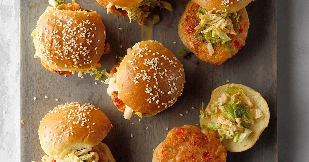 Bang Bang Shrimp Cake Sliders Recipe | Samsung Food App