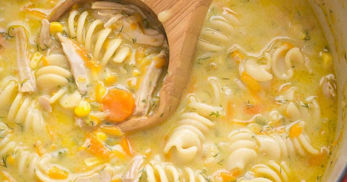 Creamy Chicken Noodle Soup Recipe | Samsung Food App
