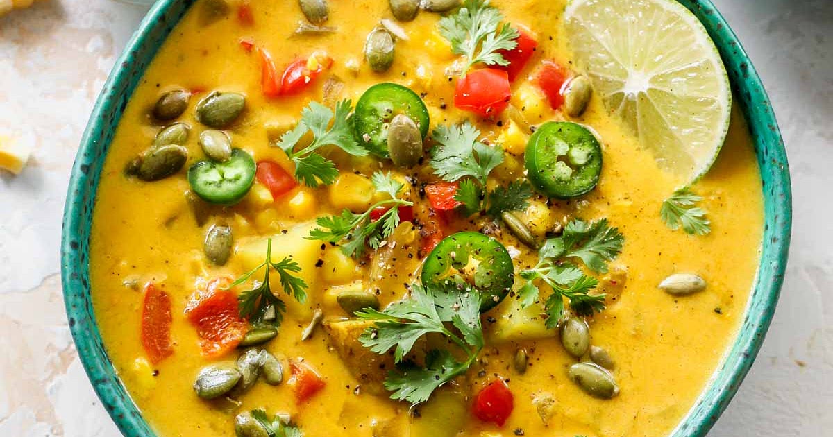 Coconut Curry Corn Chowder Recipe | Samsung Food App