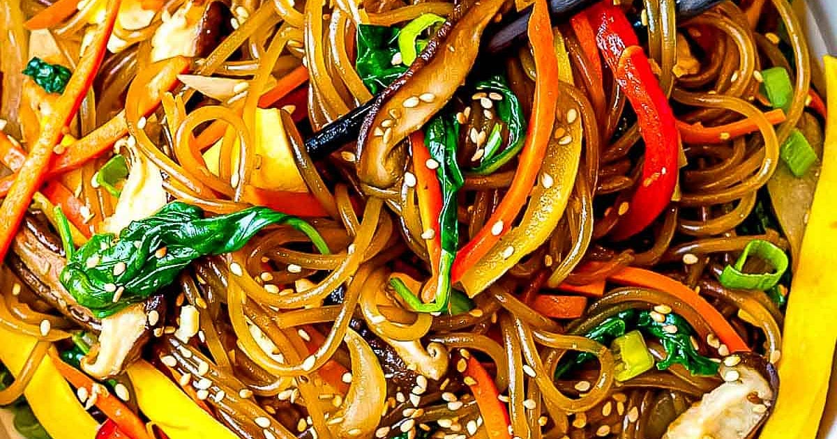 Easy Japchae (Korean glass noodle stir fry) Recipe | Samsung Food App