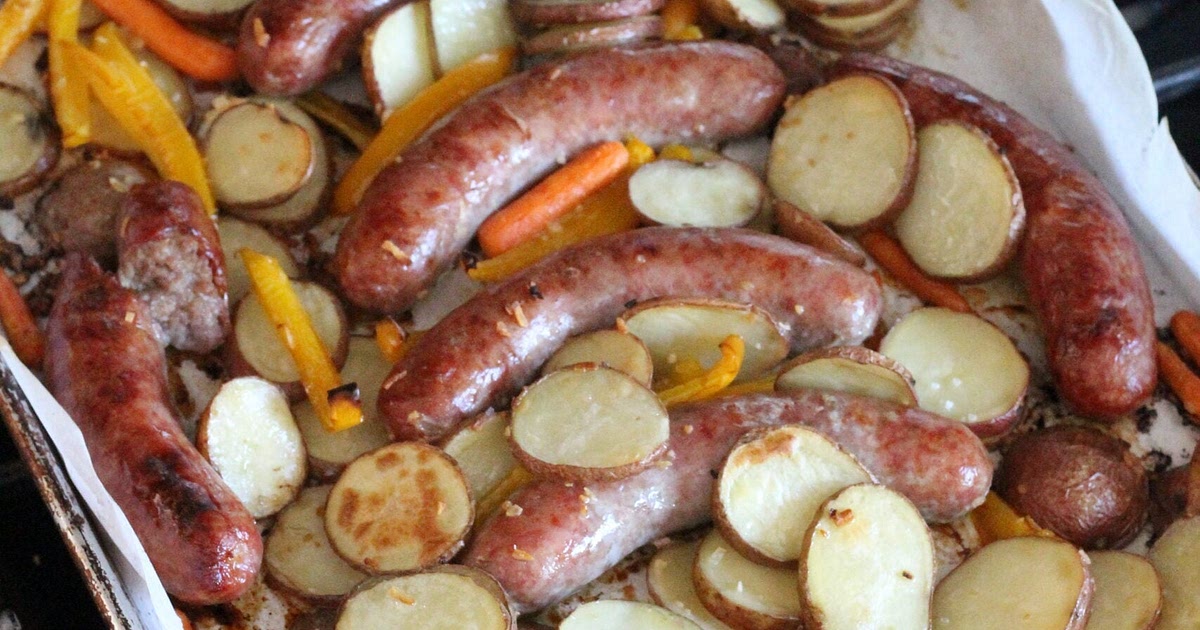 Sheet Pan Bratwurst, Potatoes and Veggies Recipe | Samsung Food App
