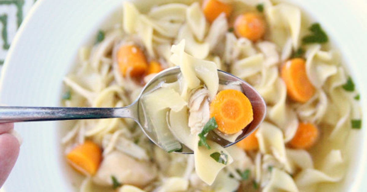 The Best Crockpot Chicken Noodle Soup Recipe | Samsung Food App